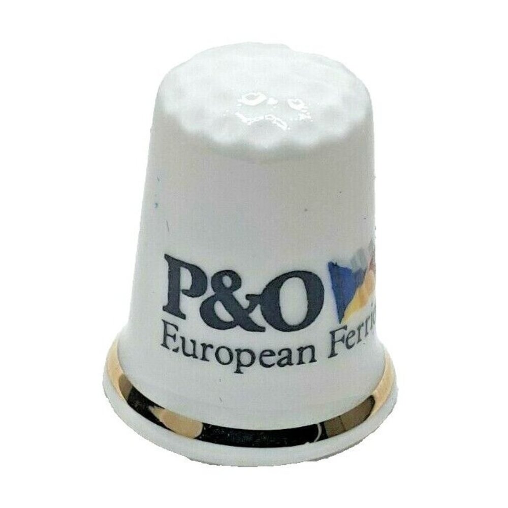 Sampson Souvenirs P&O European Ferries Collectors Porcelain China Thimble